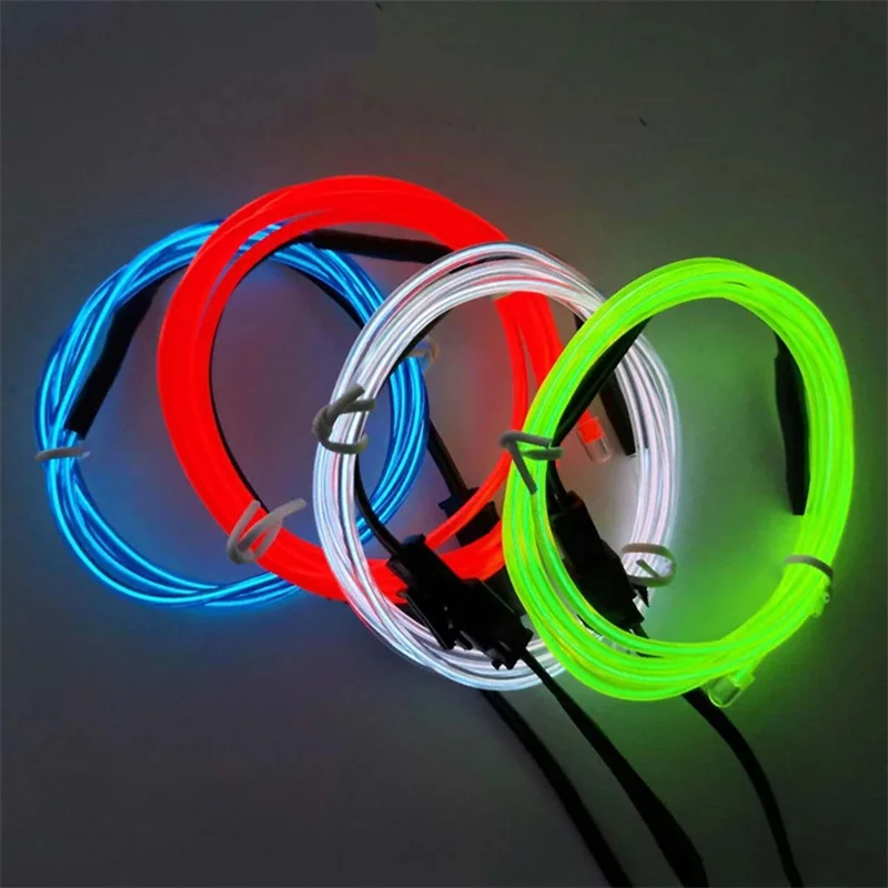 COVVY Guirlande Lumineuse LED Néon Flexible 3M - Décoration Fête Noël Avec Télécommande, Rouge