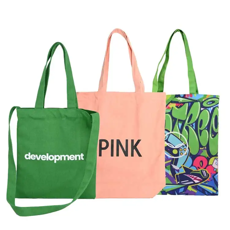 Hot Canvas Handbag Custom Splicing Stripe Design Cotton Handle Reusable Female Students Workers New Work Cloth Bag