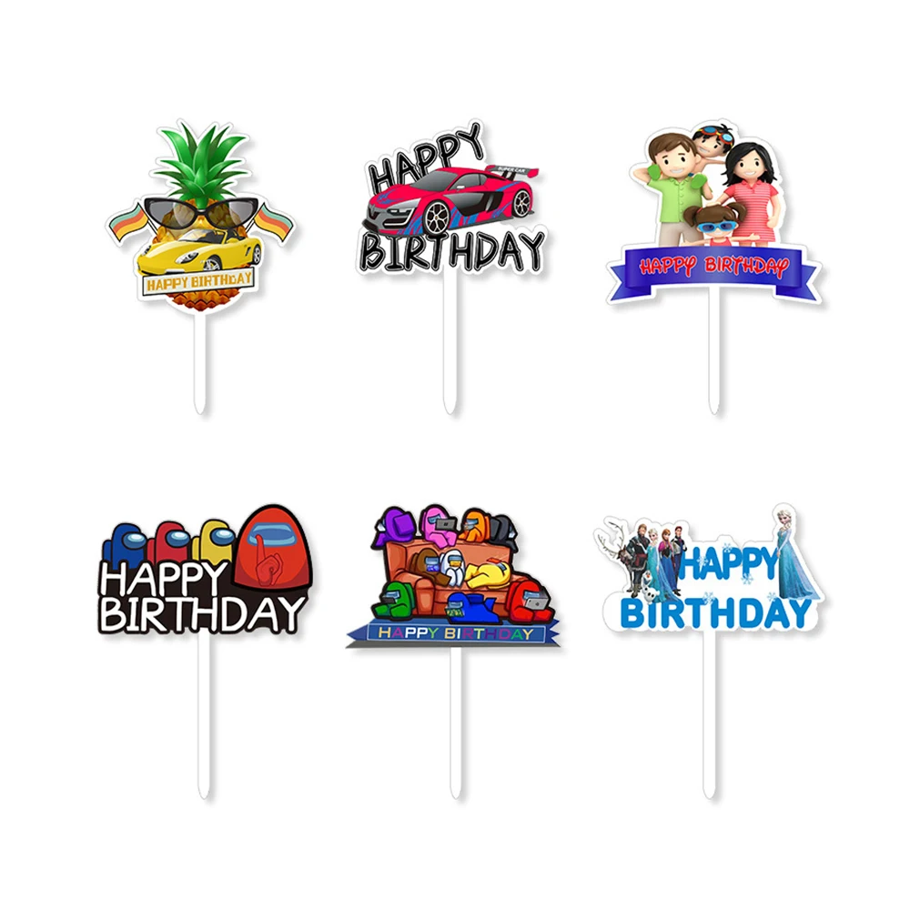 Custom Acrylic Color Printing Cartoon Character Birthday Cake Toppers For  Kids Party Cake Decoration - Buy Cake Topper Decoration,Kids Cake Toppers,Cartoon  Character Cake Toppers Product on 