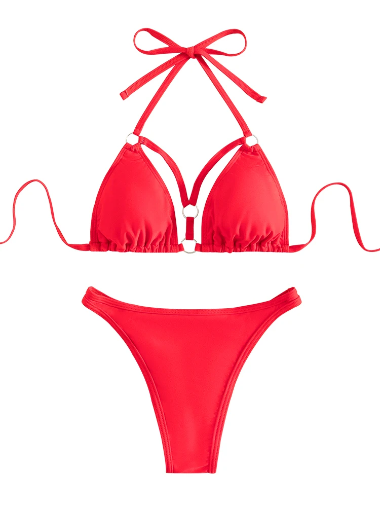 Hot-sales Sexy Big Tits Bikini Swimsuit Nylon Polyamide Print Split Oem