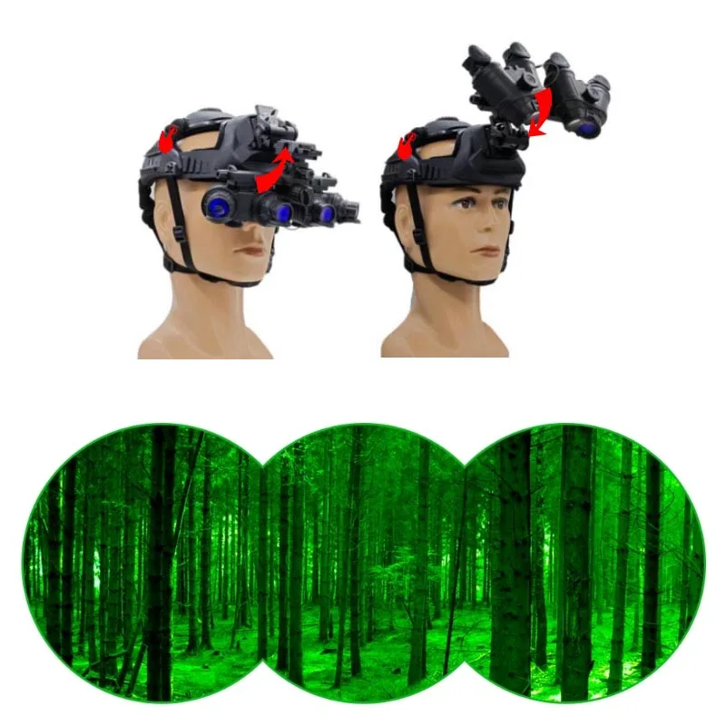 GPNVG18 Helmet Green Phosphor Foue eye Night Vision gen2+&gen 3 Night Vision Helmet Goggles