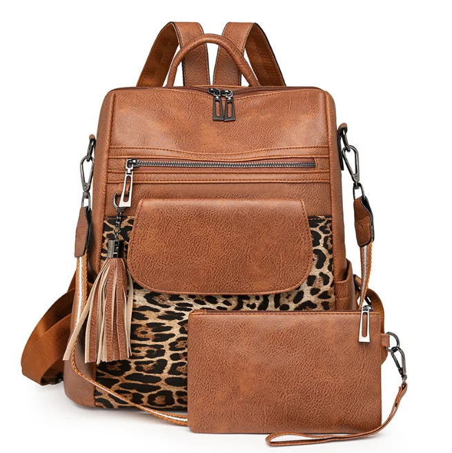 Sac a dos de luxe vintage pour femme en cuir blanc petit modele impermeable style preppy aperçu 6