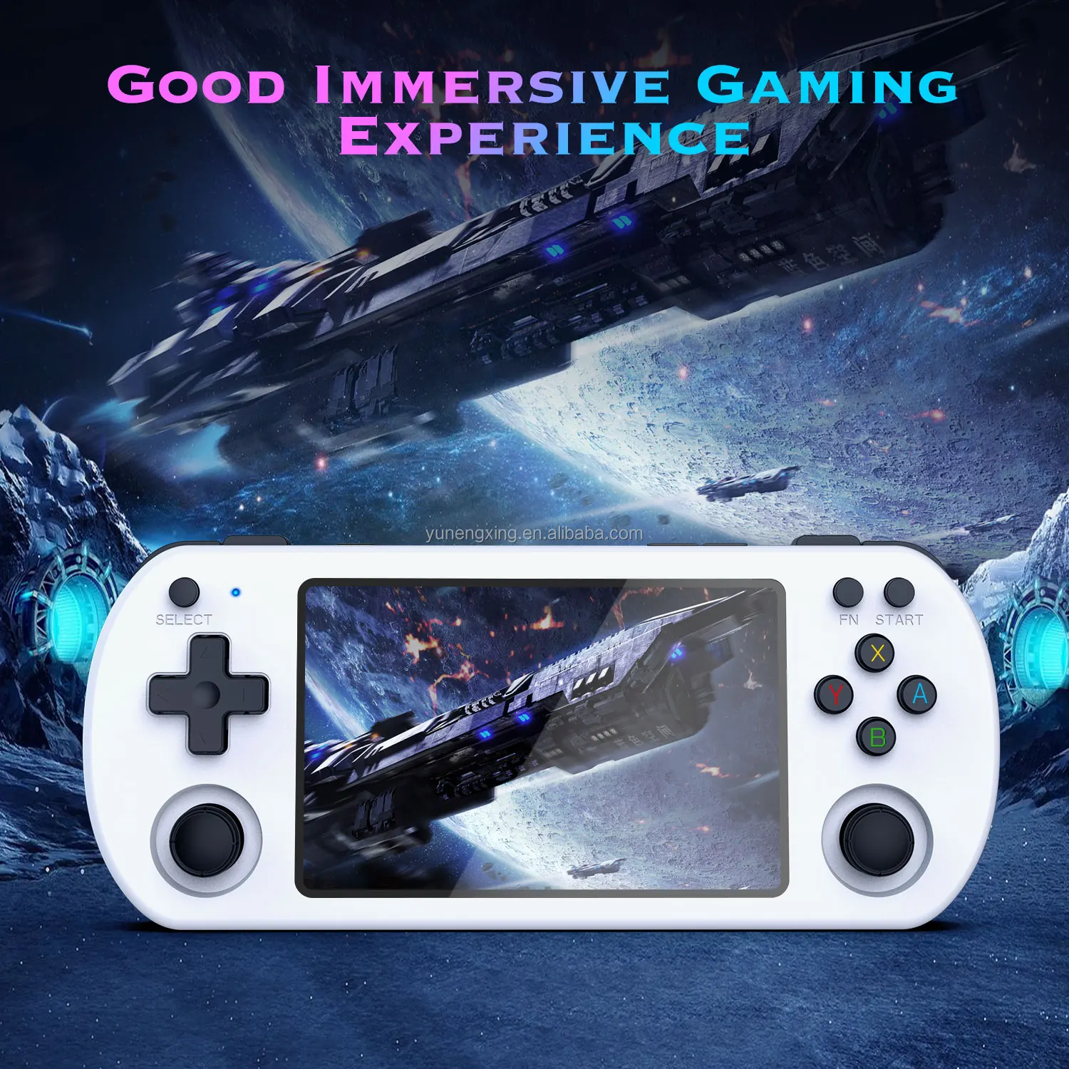 Open Source U8 Retro Handheld Video Game Console Linux System 4.0 Inch IPS Screen Portable Pocket Video Player R35S 64GB Games