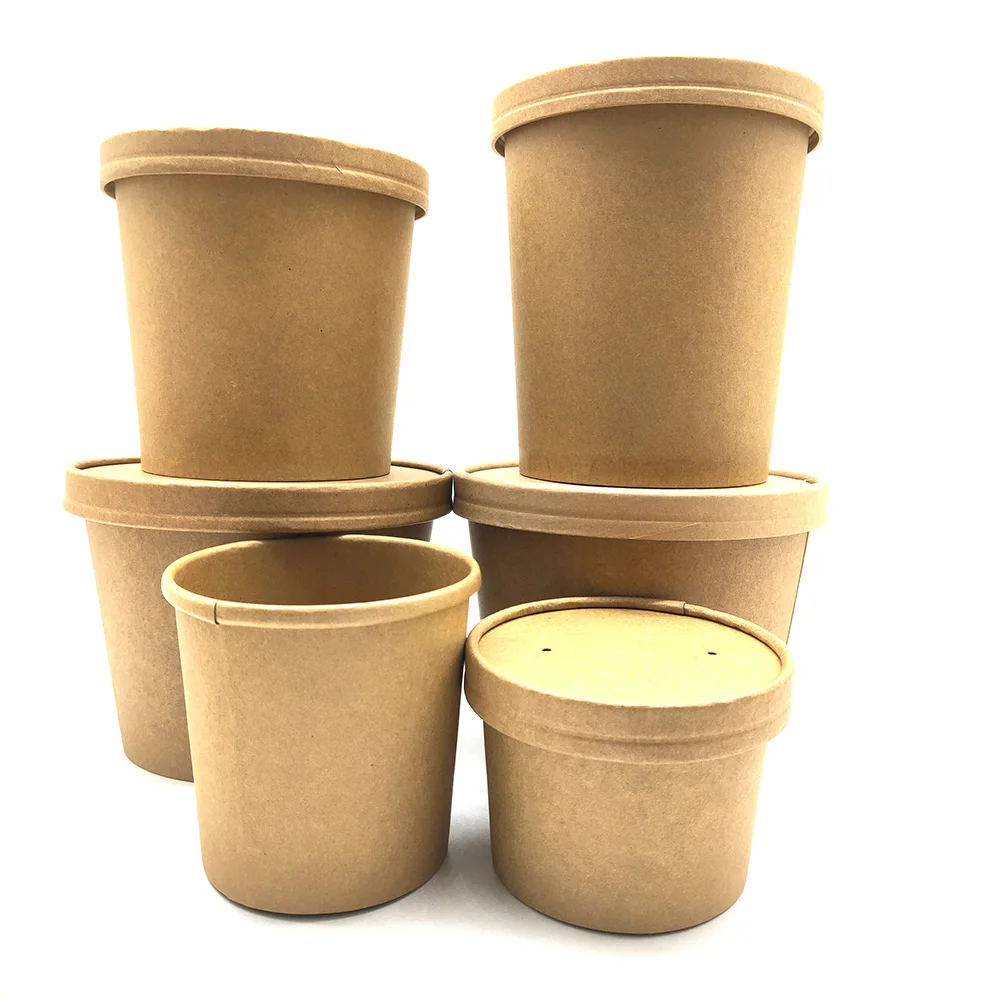 Wholesale Thick Kraft Paper Disposable Takeaway Bowls 20 Oz Ultra  Waterproof Paper Bowl From m.