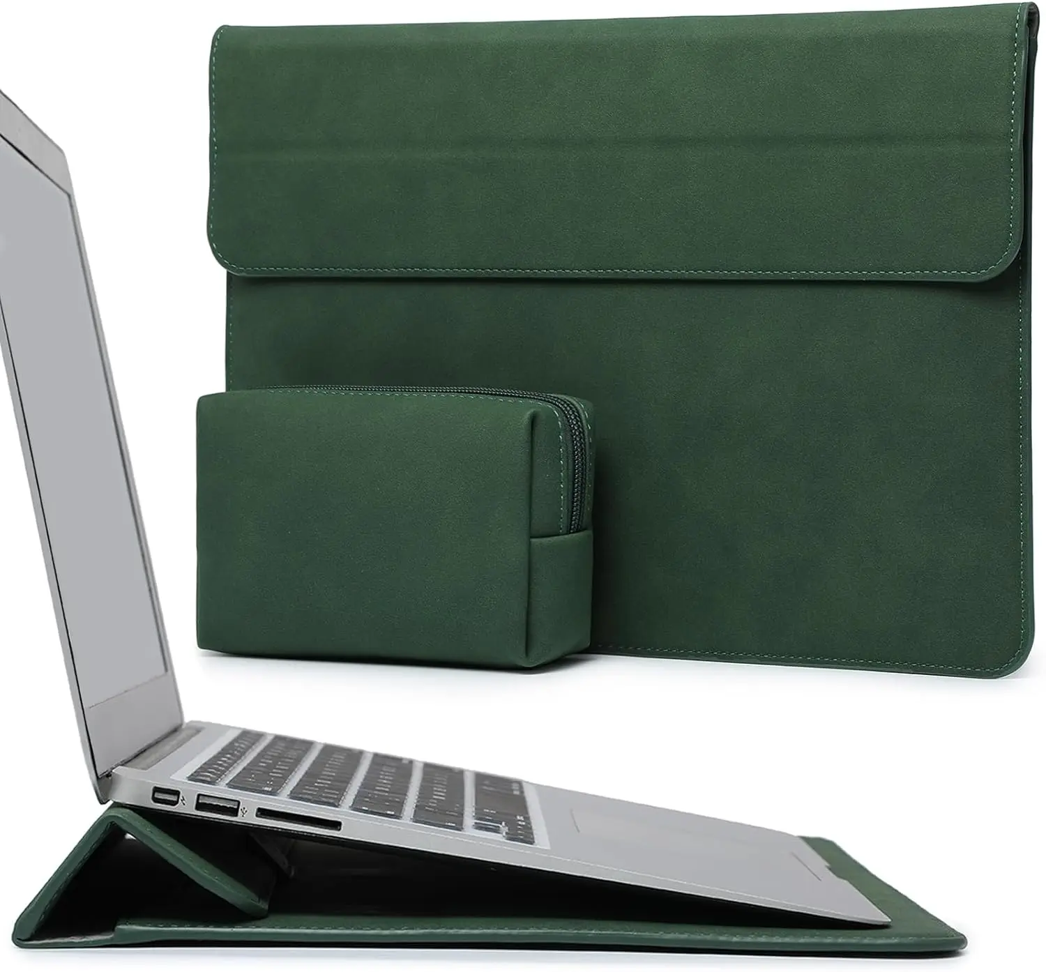 Durable PU Laptop Sleeve Shockproof and Water-Proof Rectangle Bag with Handle Protective Cover LBX0109-1