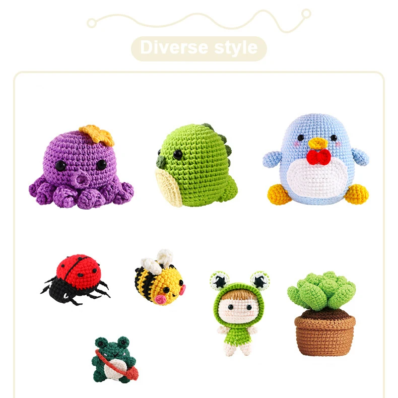 DIY Handmade Crochet Kit Ladybug Crochet Kits for Beginners Adults Crochet Kit