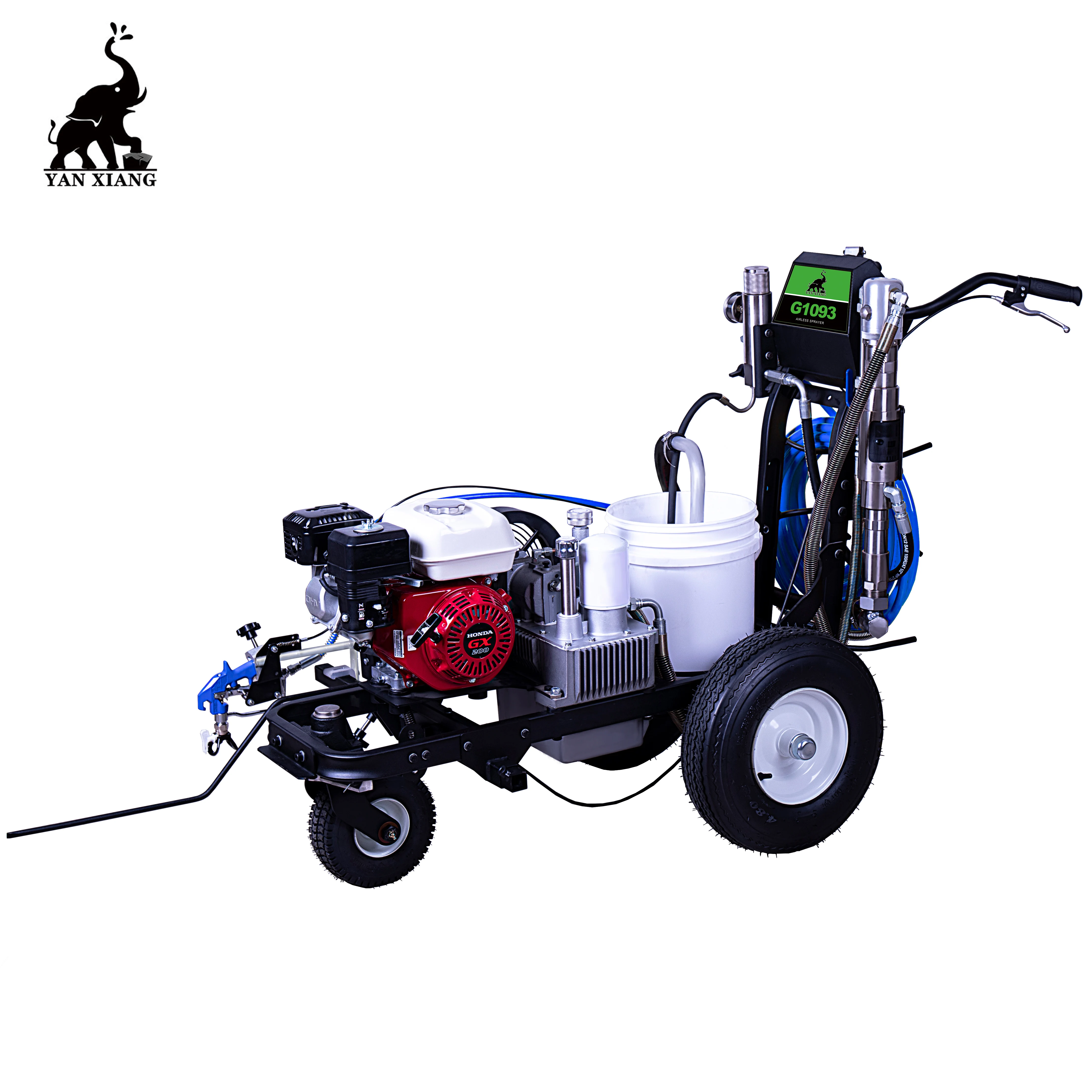 G1093 Hot Selling Hydraulic Workhorse Airless Striper Road Line Marking Machine with Honda Engine 6.5HP 250Bar 150m/min