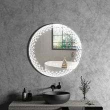 Hangzhou manufacture supplying smart oval bathroom mirror with led light