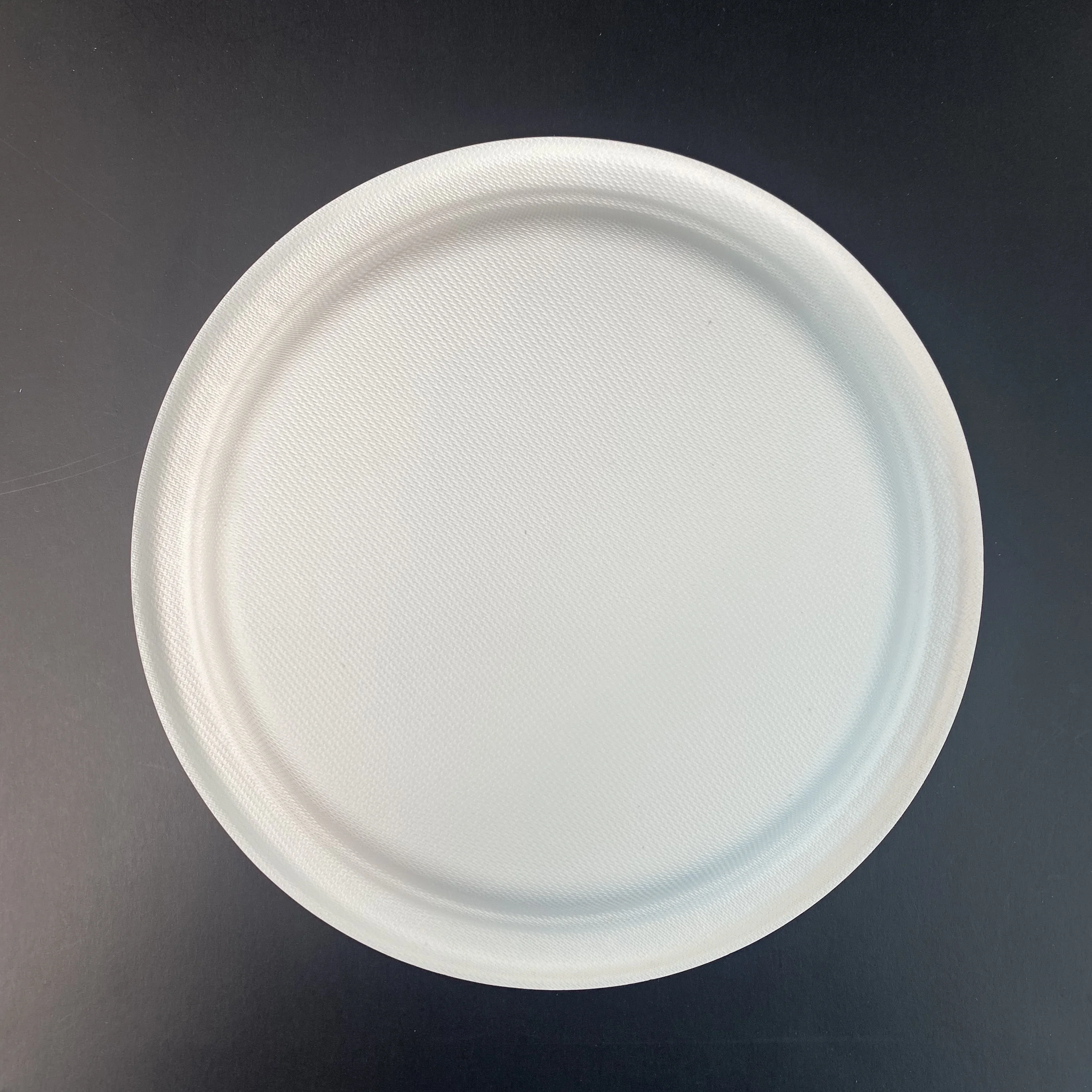 wholesale hot sale 9 inch round plate compostable sugarcane pulp