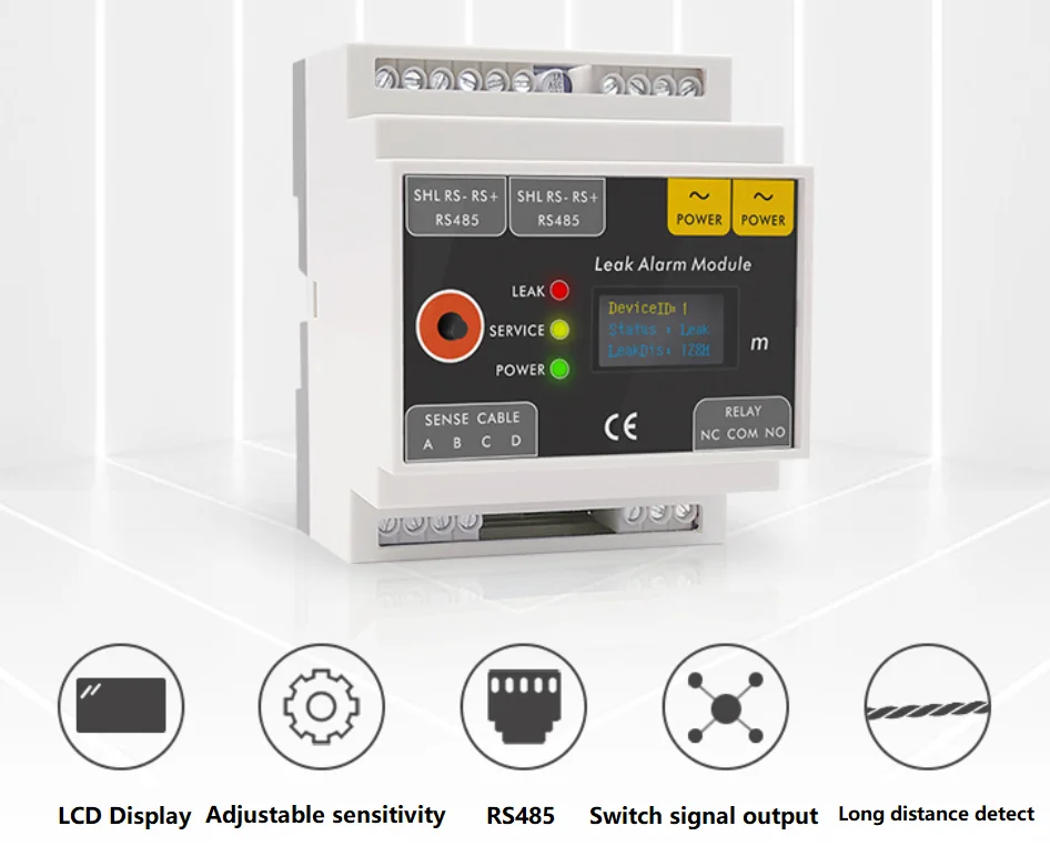 RS485 OUTPUT SMART PRECISE POSITIONING LOCATION WATER PIPE CABLE TYPE WATER LEAK DETECTOR