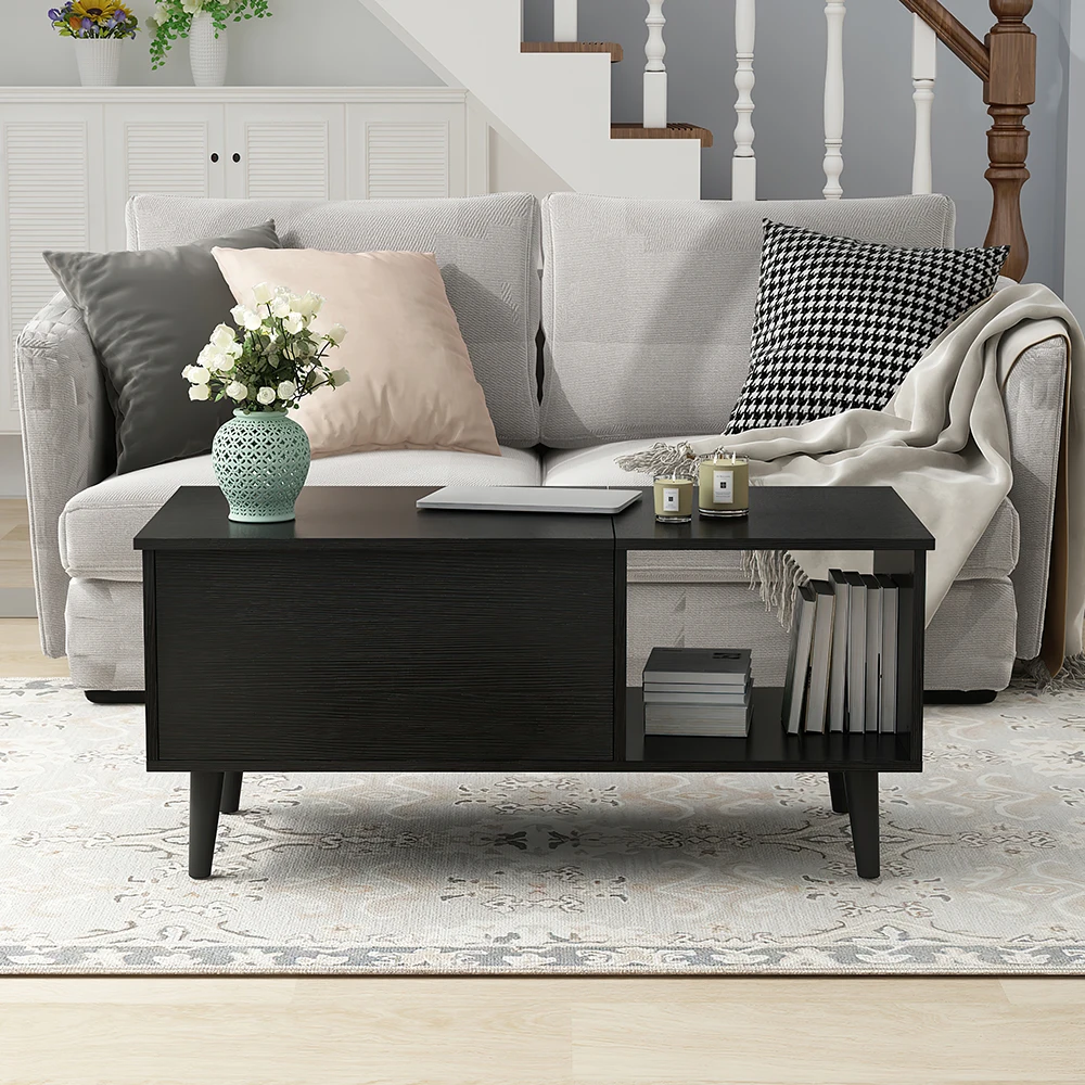 Lift Top Coffee Table Living Room Furniture Hidden Compartment Storage