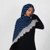 Blu navy+pizzo bianco
