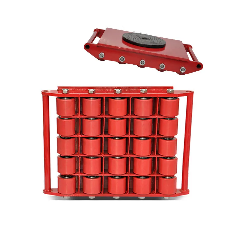 Supper Heavy Duty Rotating Round Platform Cargo Trolley Roller Skid for Machinery Moving Heavy Object Moving Equipment