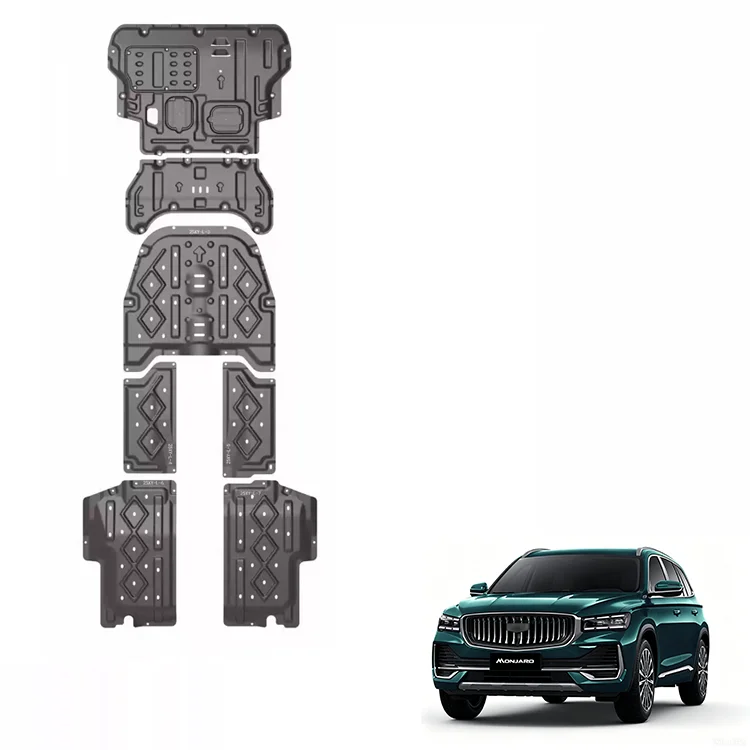 Placa Protetora de Chassi Maremlyn para Geely Monjaro 2025, Conjunto de Placas Antideslizantes para Parte Inferior do Veículo em Liga de Alumínio e Magnésio, Acessórios Exteriores para Carro EV