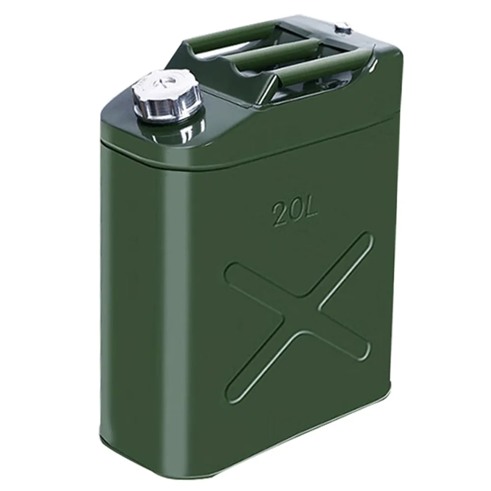 Segawe 20L/5Gal Metal Gas Jerry Can (2-Pack) With Holder – Army Green Steel Fuel Tank