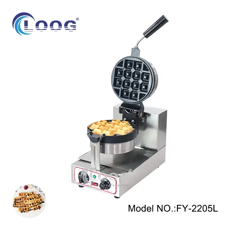 Commercial Bubble Waffle Maker - 1500W Electric Machine, Non-Stick Teflon Plates, For Bakeries & Restaurants