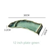Plato de 12 pulgadas, color verde.
