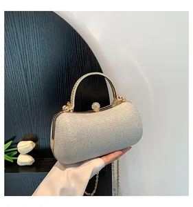 Wholesale Fashion Fashion Women's Golden Chain Shoulder Bag Evening Clutch Bag Ladies Handbag Luxury fancy handbags Evening Bags