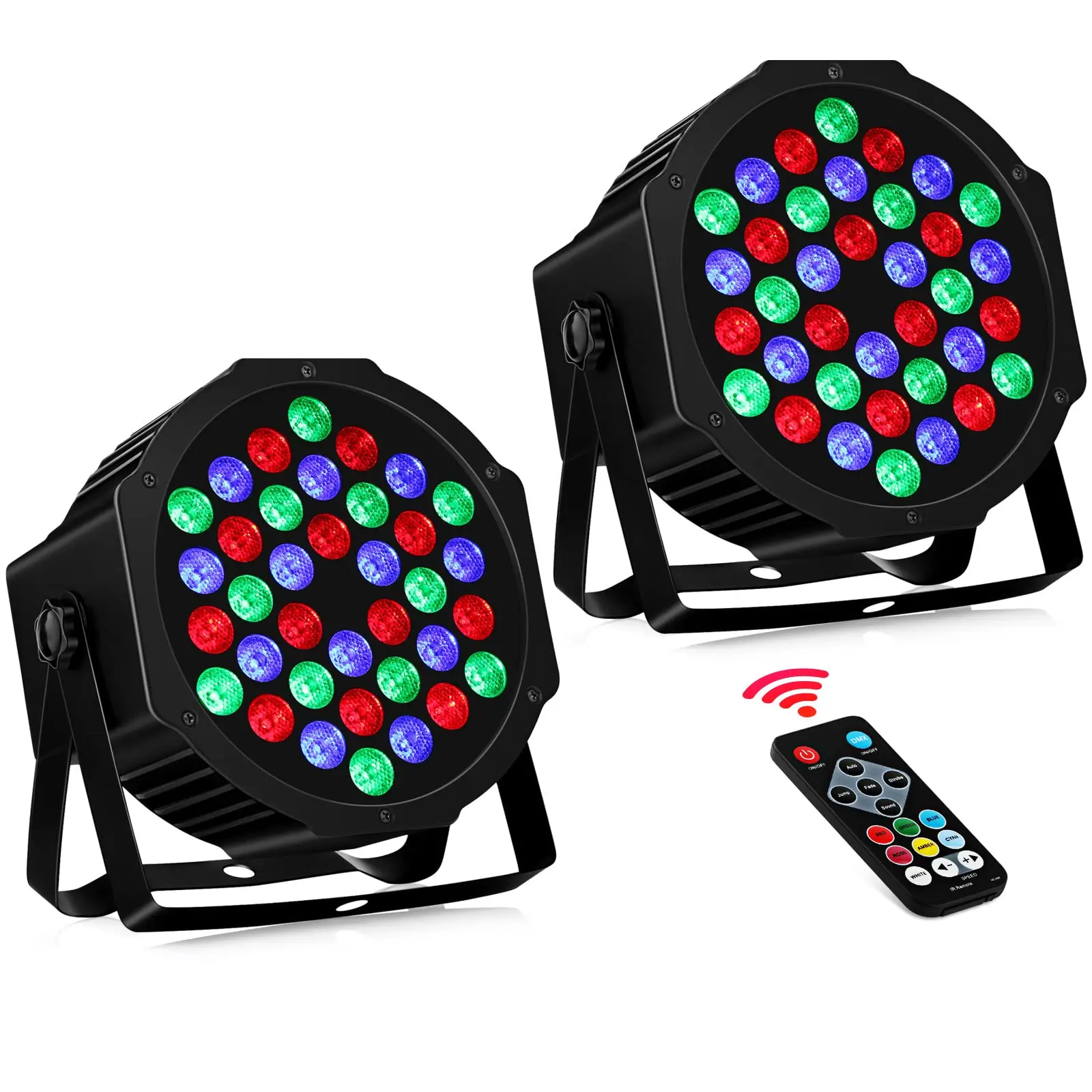 Сценическое светодиодное освещение, 36 светодиодов, RGB DJ LED Par освещение, дистанционное управление, активация звуком, автоматическое воспроизведение, сценическое освещение
