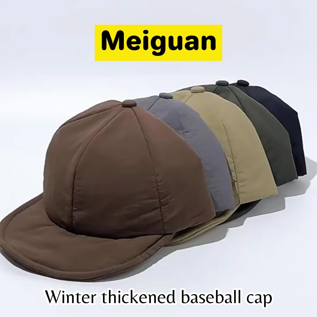 2023 Winter New Thickened Waterproof Baseball Caps Solid Color Fashion