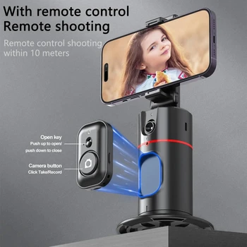Auto Face Tracking Phone Holder Foldable 360 Rotation Tripod Phone Mount Face Body Rotating Gesture Control Moving Tripod detail image
