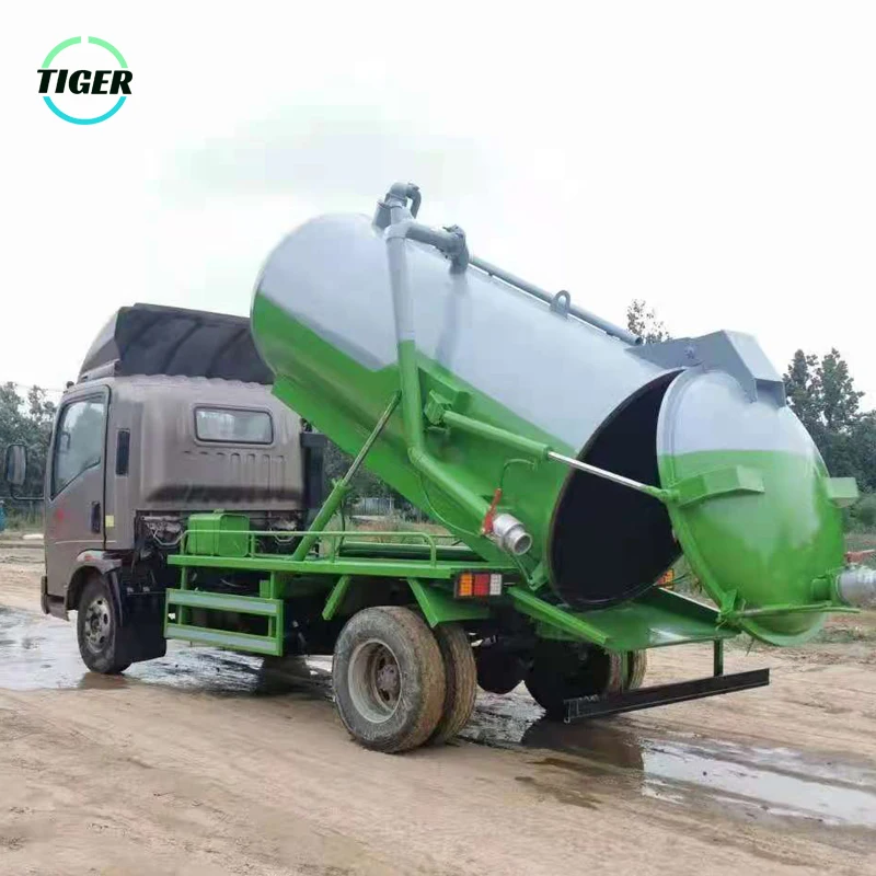 Подержанный на заказ Howo использованный 4X2 8m3 всасывающий танкер для сточных вод сжатый мусоровоз