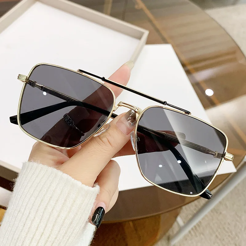 2024 Fashionable Sunglasses - QIYI XA9870 Square Metal Black