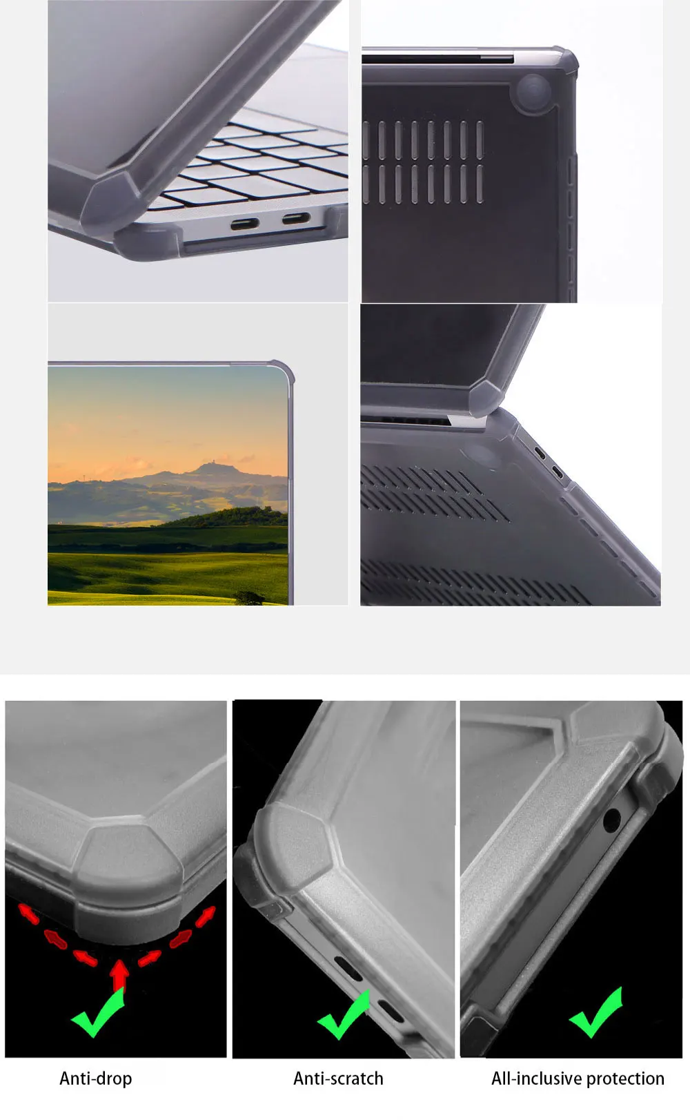 Case Cover Clear For Macbook Pro 13.3 13 A1706 A1708 A1989 A2159 A2251 A2289 A2338 Air M1 Inch Laptop M3 Pbk151 Laudtec factory