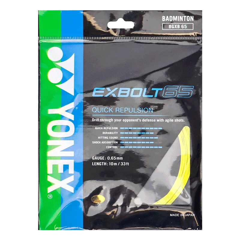 Corda para Raquete de Badminton Yonex EXBOLT 65 BGXB65 10M