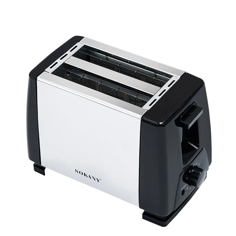 110v 2 Slice Wide Slot Automatic Bread Sandwich Toaster Removable Crumb Tray Multifunction Electric Toaster Maker