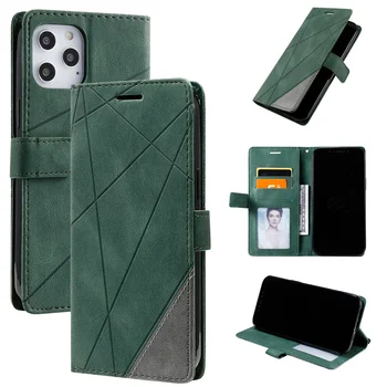 Leather Case Phone Cases Genuine Leather Flip Wallet Mobile Case for iPhone 12 Mini/12/12 Pro/12 Pro Max Cell Phone Cover