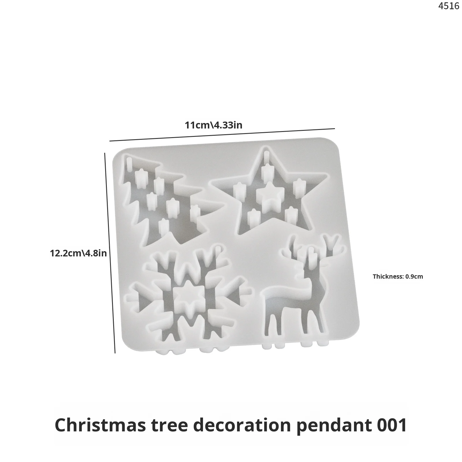 DIY Christmas Series Pendant Silicone Mold Eco-Friendly Christmas Tree Reindeer Snowflake Snow Gloves Pendant Mold supplier
