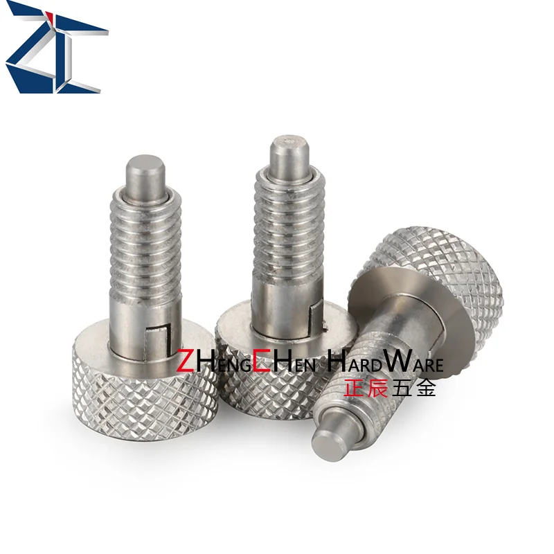 Factory Customized Stainless Steel Knurled Knob Hand Retractable Spring Plunger with Locking Handle