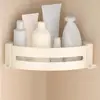 matte white triangular basket with a handle