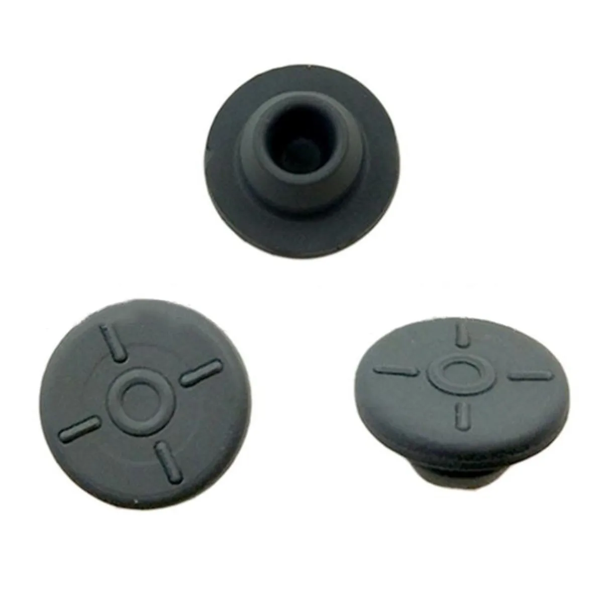 Серые Плоские Т-образные пробки из бутилкаучука, Самовосстанавливающиеся инъекционные порты для инокуляции для открытия 13 мм