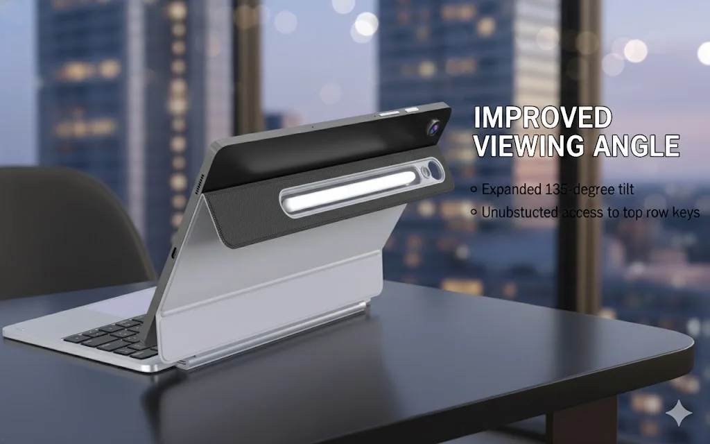 product laudtec second generation six row key design with stylus slot intelligently used for samsung bluetooth magic keyboard case-3