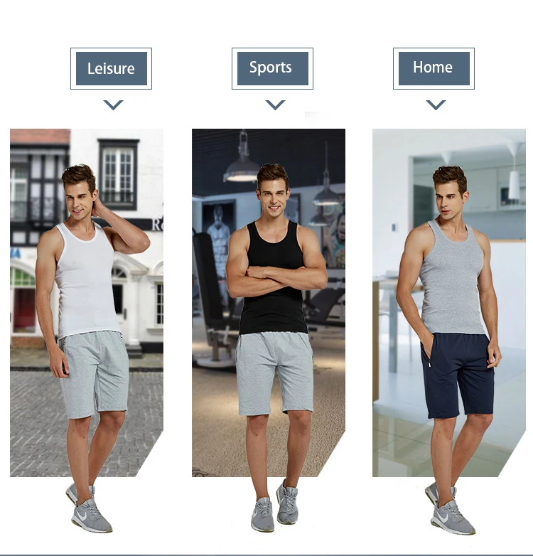 100 Cotton Gym Fitness Breathable Ribbed Absorb Sweat Wife Beater Men