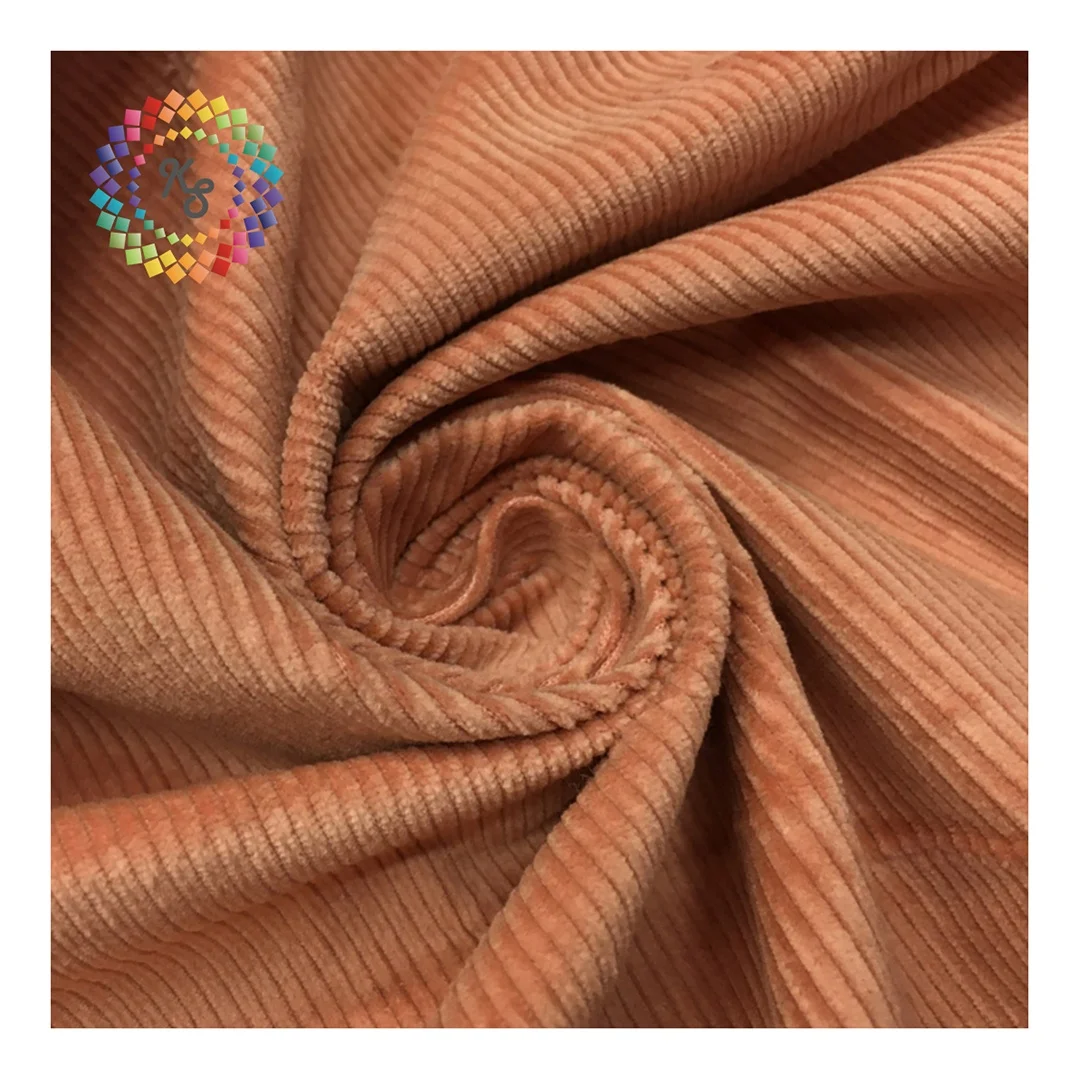 14 Wale двойная пряжа хлопчатобумажная тянущаяся Вельветовая