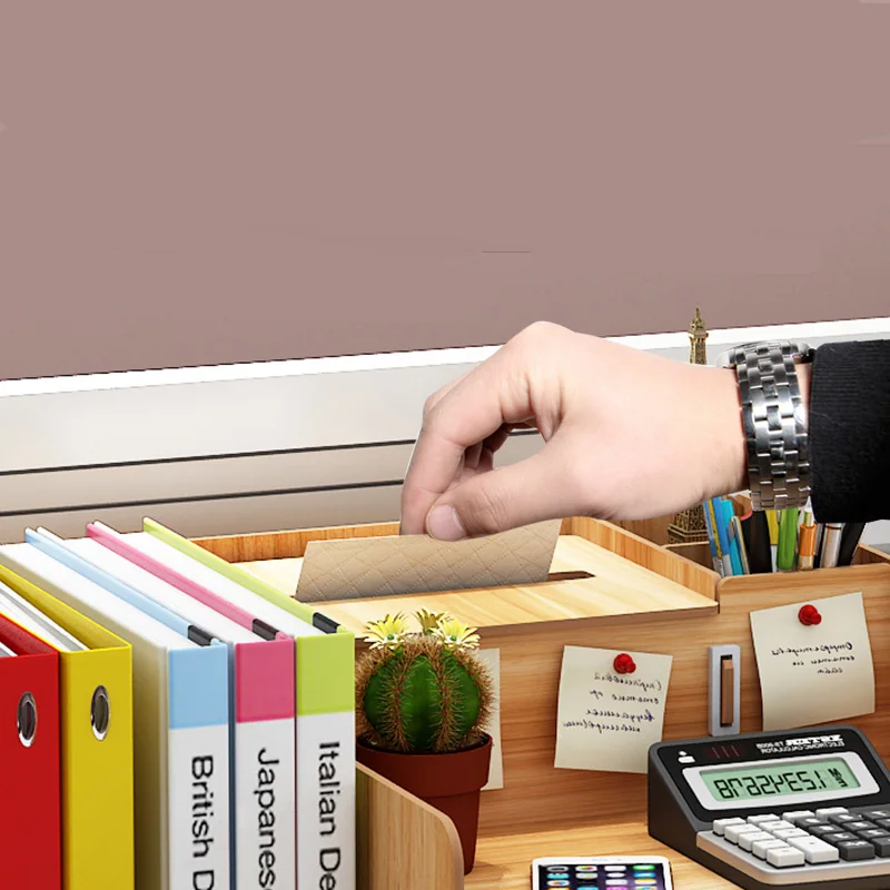 Офисная настольная коробка для приема канцелярские принадлежности для студенческого общежития артефакты папка для размещения полка ручка трубка бумага для рисования