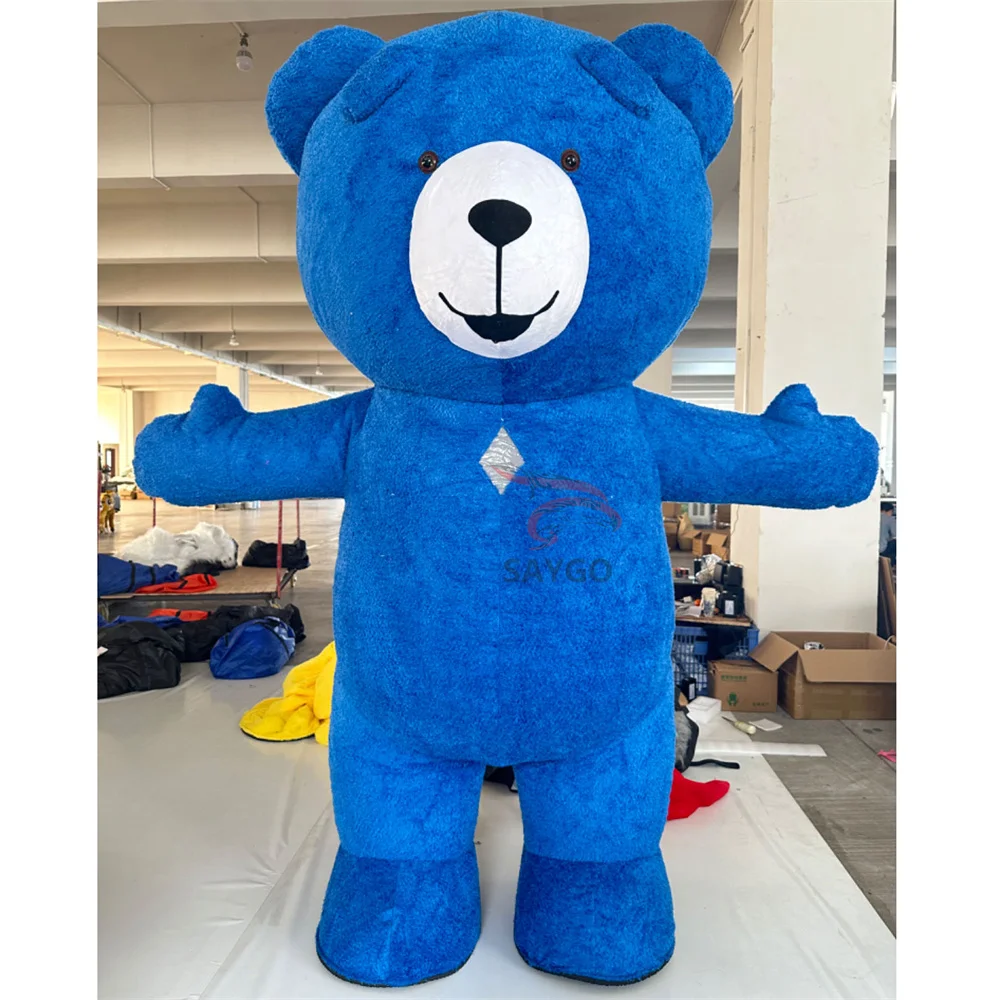 Saygo Unisex Giant Inflatable Dark Blue Teddy Bear Mascot Costume