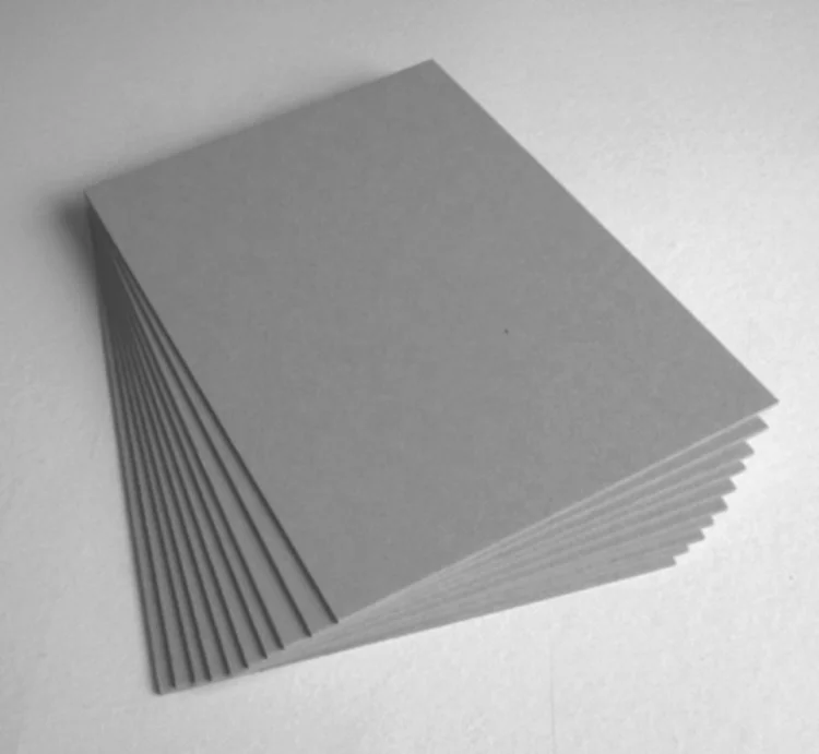 Custom Printed Thin 100% Recycle Paper Pulp Grey Cardboard Recycled Cardboard Sheet