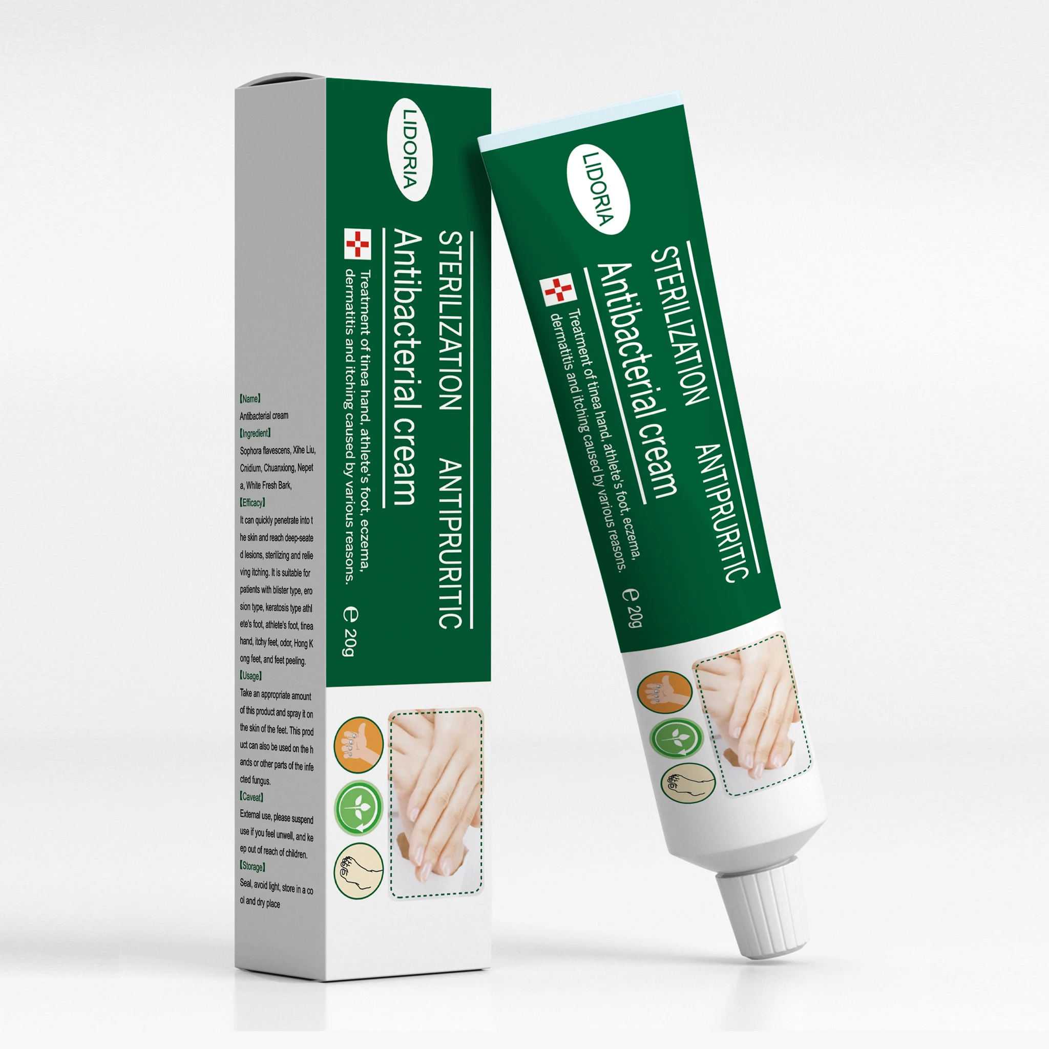 LIDORIA Wholesale Safe And Effective Anti Bacterial Cream Repair  Anti-cracking 20g Foot Itchy Cream| Alibaba.com