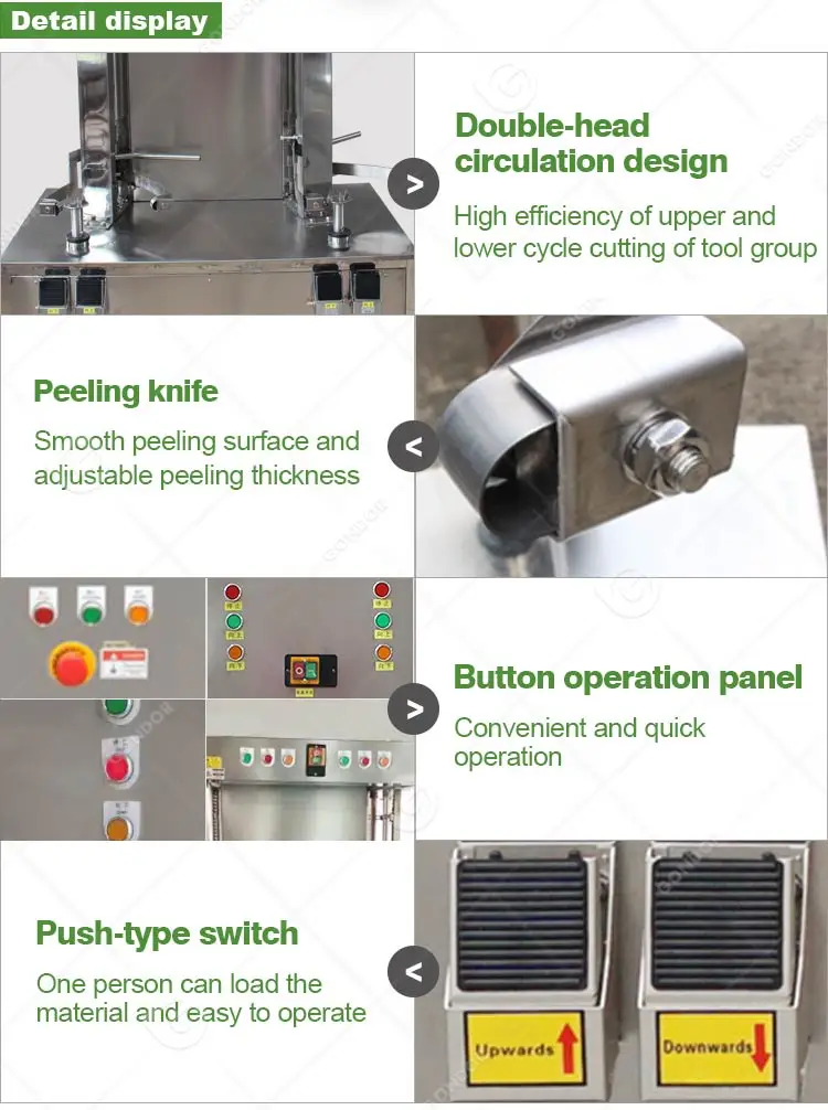 Automatic Wash Breadfruit Peeler Mango Pineapple Fruit Vegetable Coconut Peel Machine for Process