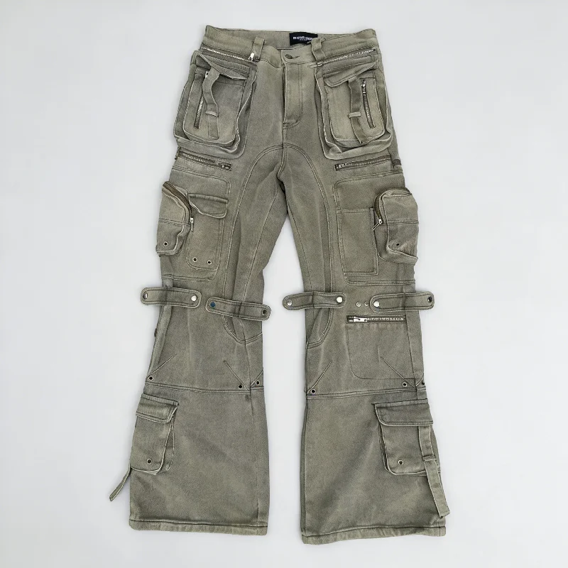 Manufacture Custom 100% Cotton Distress Printed Dirty Denim Vintage Washed Straight Style Custom Logo High Waist gallery 7