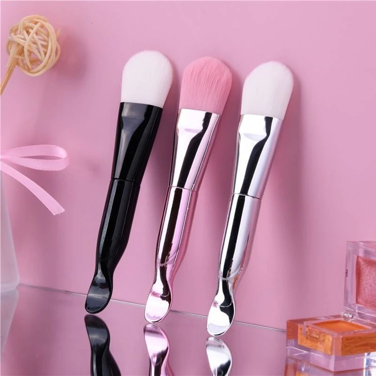 1Pcs Makeup Mask Brush Liquid Foundation Portable Silicone Fiber Cosmetic Tools Beauty SPA Facial Br