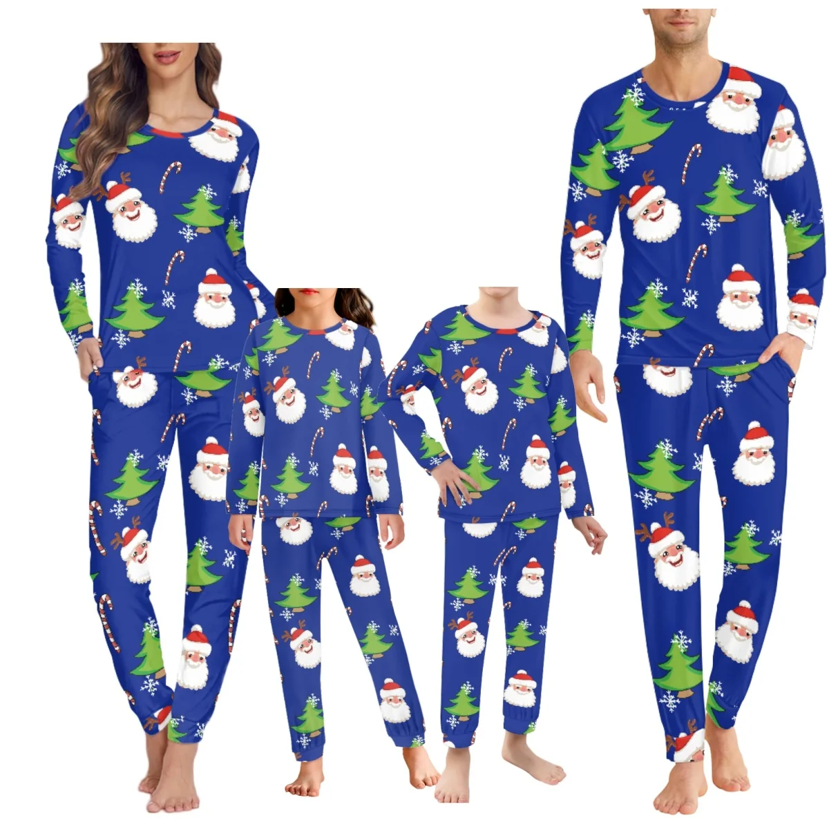 Dropshipping Clothing Matching Pajama Set Christmas Pyjamas Family Long Sleeve Sleepwear Men Women Children Nightwear Sets