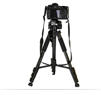57.5 Inch Q111 Professional Aluminum Live Streaming Photographic Camera Tripod for Digital DSLR Video Camera Smart Phone Tripod detail image