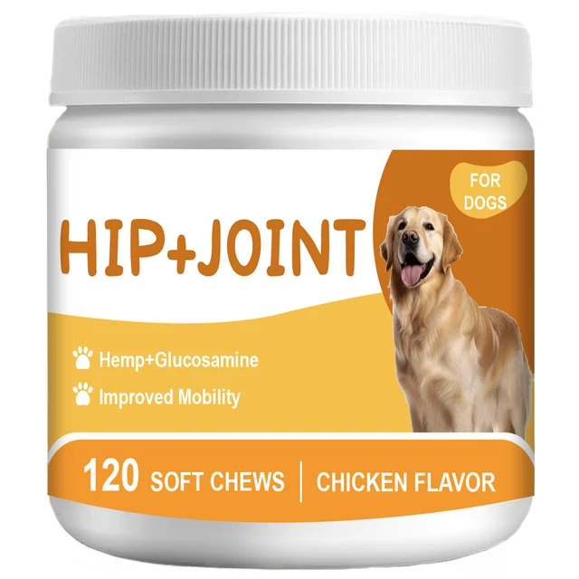 OEM/ODM Hip and Joint Supplement for Dogs Glucosamine for Dogs Soft Chews with glucosamine    turmeric treats