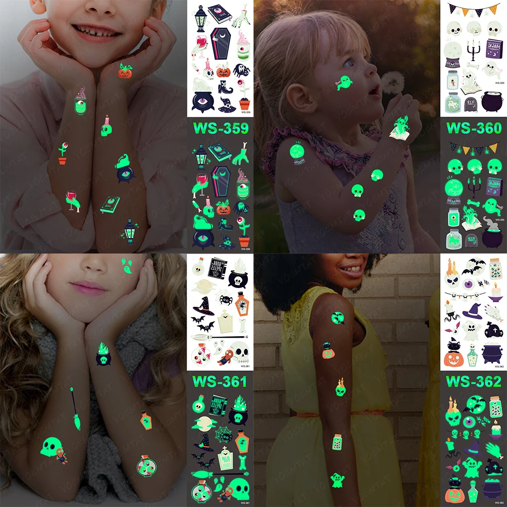 Halloween Tattoos Near Me 2022 2022 Newest Cartoon Glowing Tatoo Halloween Temporary Tattoo Sticker Buy Hallowen Temporary Tattoo Sticker Non Toxic Children Tatoo Sticker For Hallowen Against Allergy Water Transfer Tattoo Tato Sticker Product On Alibaba Com