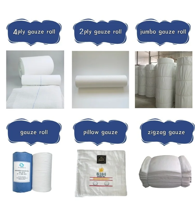 Wholesale Absorbent Zigzag Gauze Pillow Gauze Medical Gauze Roll - Buy ...